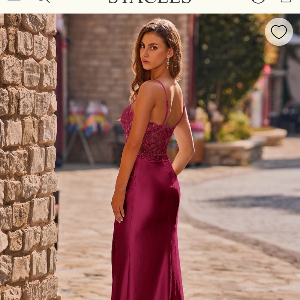Elegant Burgundy Prom Dress